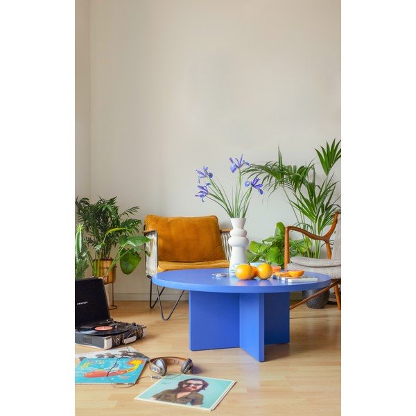Sinine ümmargune diivanilaud ø 80 cm Pausa - Really Nice Things-image-1