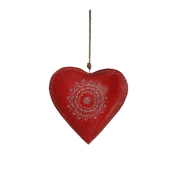 Závěsná dřevěná dekorace ve tvaru srdce Antic Line Passion