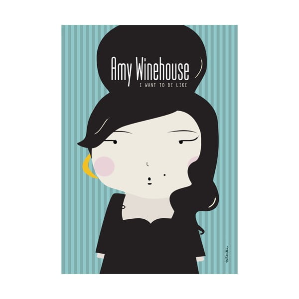 Plakát NiñaSilla Amy Winehouse, 21 x 42 cm