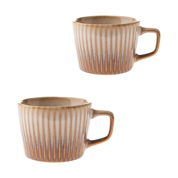 Beežid cappuccino tassid komplektis (2 tk, 190 ml, kivikeraamika) Tone – Dakls