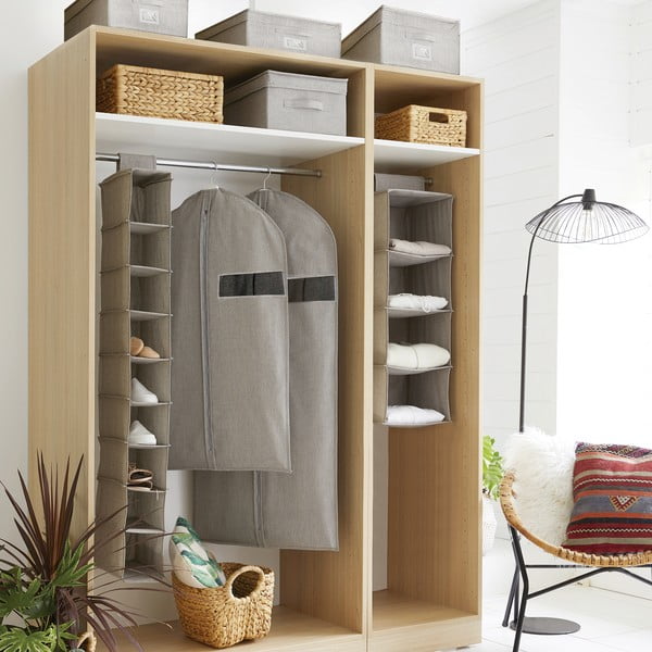 Rippuv riidest korrastaja garderoobile Oxford - Compactor-image-4