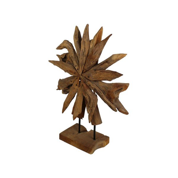 Töötlemata teakpuidust kaunistus Päikeselill, 40 x 50 cm - HSM collection-image-2