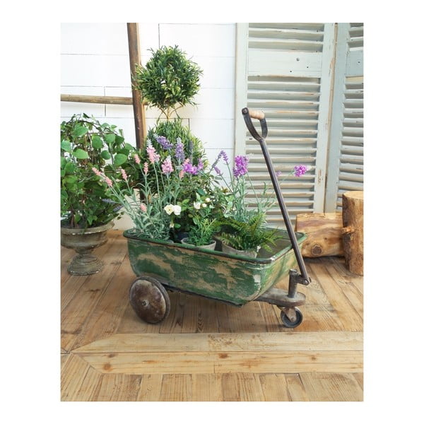 Zelený vozík na květiny Orchidea Milano