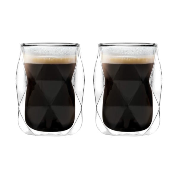 Topeltseintega espressotassid 2tk komplektis 100 ml Geo - Vialli Design
