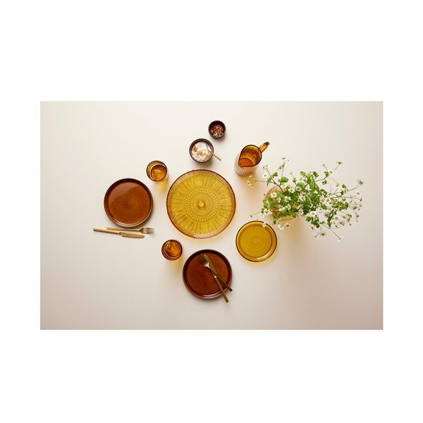 Oranž klaasist serveerimistaldrik ø 30 cm Kusintha - Bitz-image-2