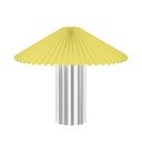 Kollane/hõbedane hämardatav lauavalgusti tekstiilist varjuga (kõrgus 36 cm) Taite - Blomus