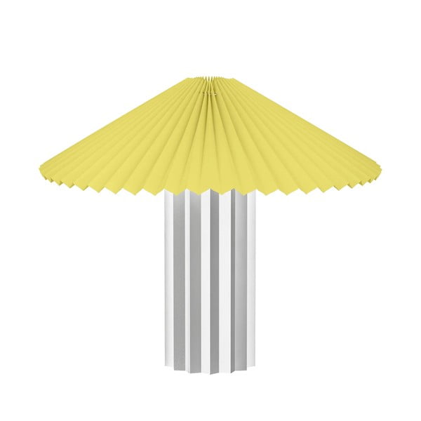 Kollane/hõbedane hämardatav lauavalgusti tekstiilist varjuga (kõrgus 36 cm) Taite - Blomus