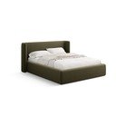 Roheline polsterdatud kaheinimesevoodi, koos panipaiga ja restiga 180x200 cm Jason – Windsor & Co Sofas
