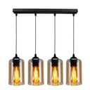Must rippvalgusti klaasist lambivarjundiga 10x65 cm Bistro - Candellux Lighting