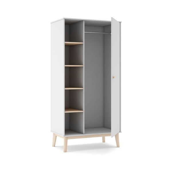 Valge laste riidekapp 90x181 cm Esteban - Marckeric-image-4