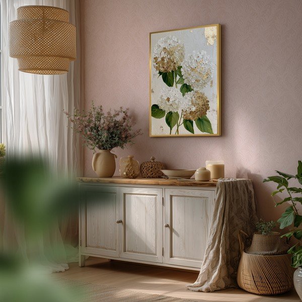 Trükitud pilt raamiga 60x90 cm Hydrangea - Styler-image-2