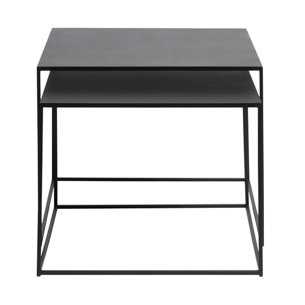 Mustad metallist diivanilauad 2 tk 65x65 cm Pebble - Unique Furniture-image-3