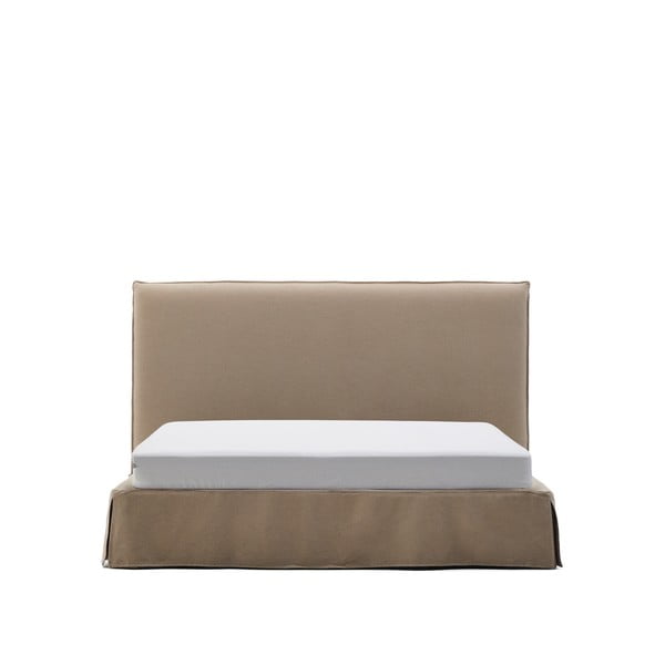Taupe polsterdatud kaheinimesevoodi 180x200 cm Jaira - Kave Home-image-2