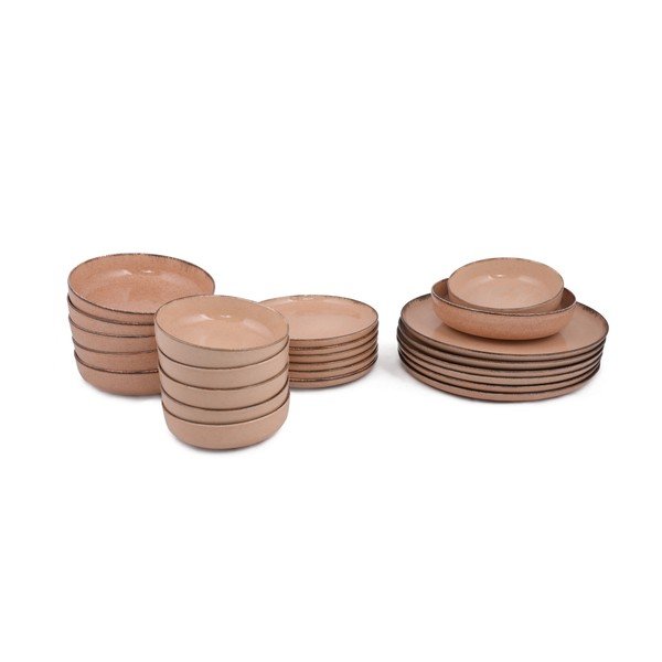 24-osaline roosa portselanist nõude komplekt Pearl - Kütahya Porselen-image-2