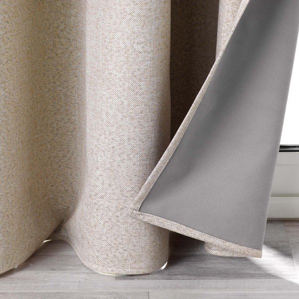 Beež pimendav kardin 140x260 cm Crepuscule - douceur d'intérieur-image-3