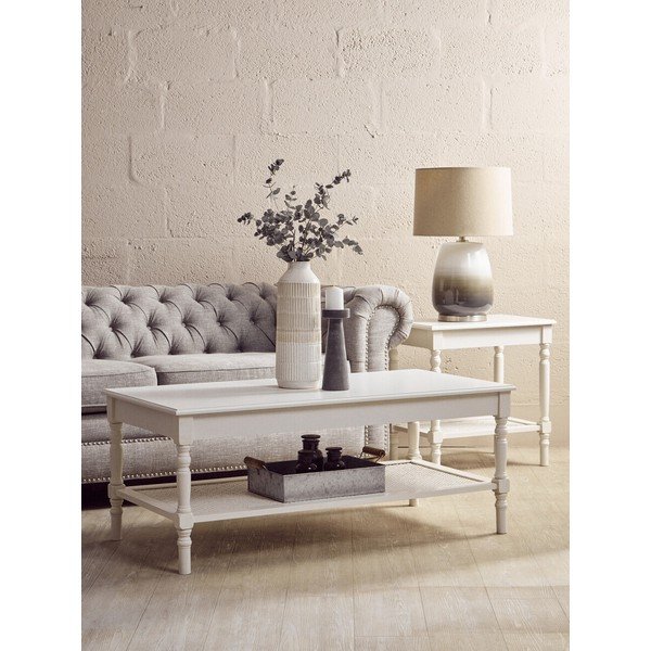 Valge kohvilaud 60x120 cm Heritage - Premier Housewares-image-1