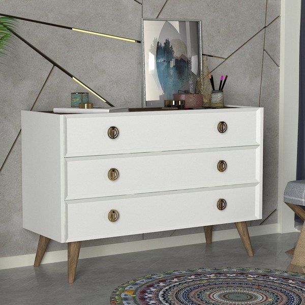 Bílá komoda Nadya, šířka 120 cm-image-4