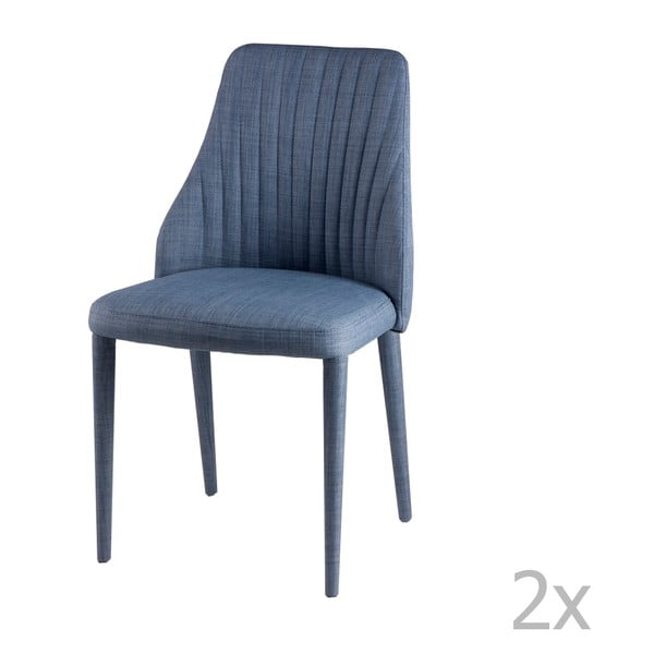 Sada 2 světle modrých jídelních židlí sømcasa Dora