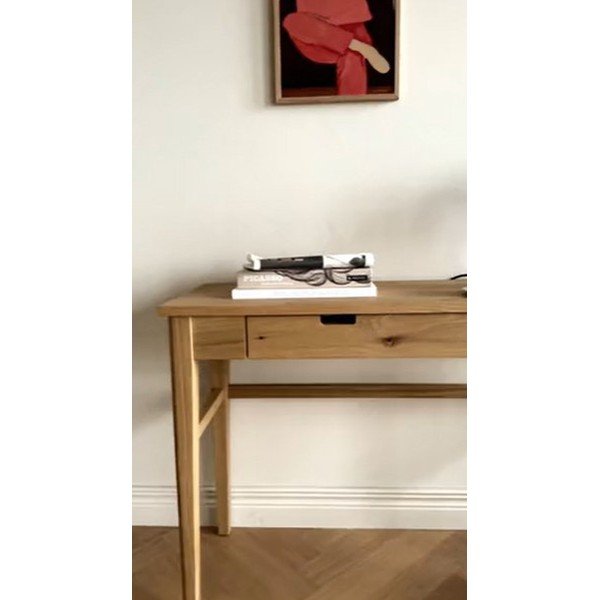 Konsoollaud naturaalses värvitoonis tammepuust pealispinnaga 40x110 cm Garrison - Rowico-image-1