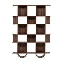 Tumepruun mangopuidust raamaturiiul 130x180x35 cm Sinne - WOOOD