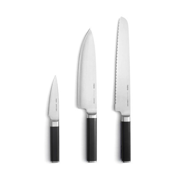 3-osaline roostevabast terasest nugade komplekt Trino - FABINI