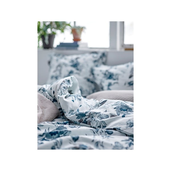 Sinine puuvillane voodipesu 140x200 cm, üheinimesevoodipesu 140x200 cm Flower Burst - Södahl-image-1