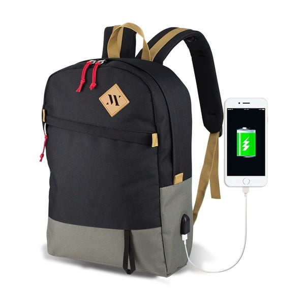 Hall ja must USB-portiga seljakott My Valice FREEDOM Smart Bag - Myvalice