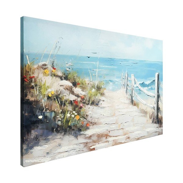 Käsitsi maalitud elementidega maal 100x70 cm Sunny Beach - Styler-image-3