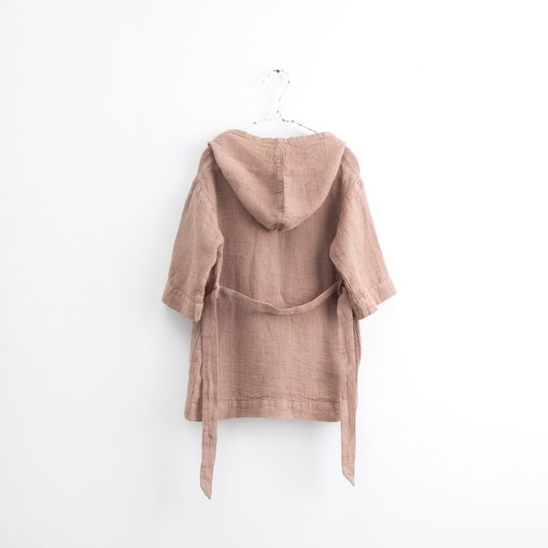 Laste oranž linane pesumantel Nature, suurus 122 - 128 - Linen Tales-image-2