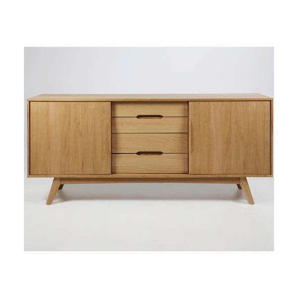 Madal kapp tammepuust 180x84 cm Marte - Actona-image-4