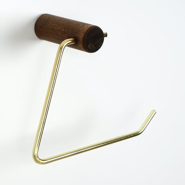 Seinale paigaldatav puidust tualettpaberi hoidja - Kalune Design-image-2