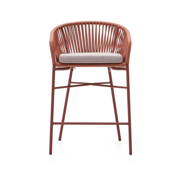 Aia baaritool punutud terrakotta Yanet, kõrgus 85 cm - Kave Home-image-2