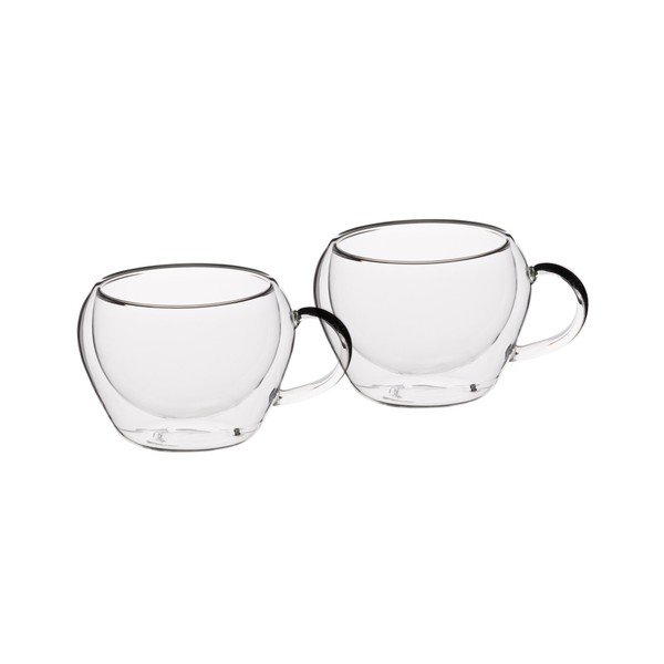 Dva skleněné hrnky na espresso Kitchen Craft Le'Xpress, 80 ml
