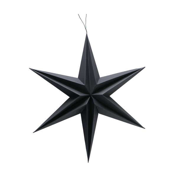 Černá vánoční papírová závěsná dekorace ve tvaru hvězdy Boltze Kassia, ø 40 cm