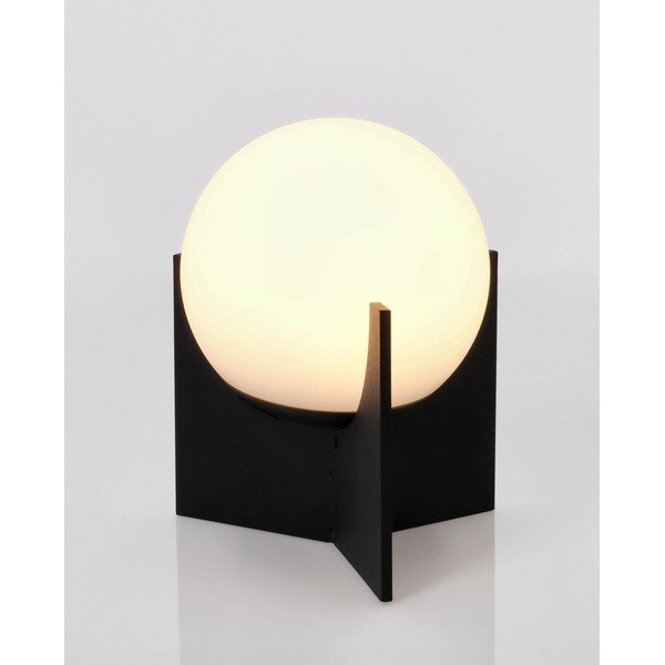 Must metallist hämardatav LED-laualamp plastvarjuga (kõrgus 16 cm) Cardamom - Bizzotto-image-2