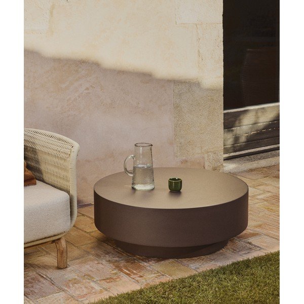 Betoonist ümmargune aiakohvilaud ø 60 cm Garbet - Kave Home-image-1