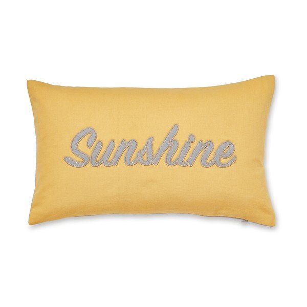 Žlutý bavlněný dekorativní polštář Cooksmart ® Sunshine, 30 x 50 cm