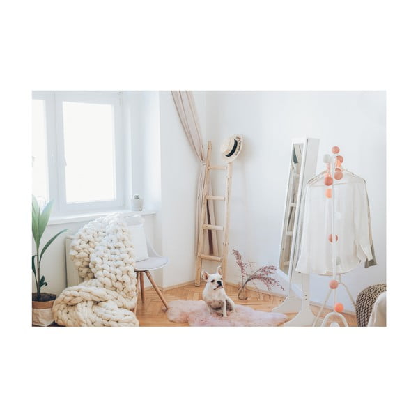 Valge põrandal seisev ehtekapp koos peegli ja LED taustavalgustusega Bien - Bonami Essentials-image-3