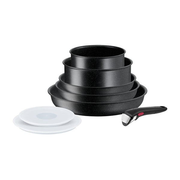 Alumiiniumist köögitarvete komplekt 8 tk INGENIO Black stone L3998802 - Tefal