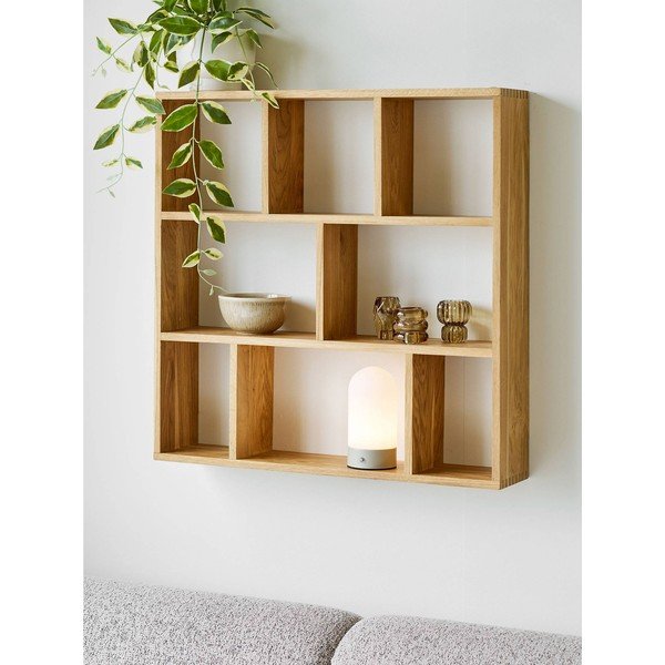 Valge/beež metallist laualamp plastvarjuga (kõrgus 18 cm) Ashford - House Nordic-image-1