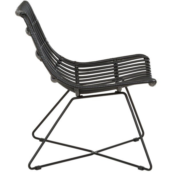 Must polürattanist tugitool Costa - Westwing Collection-image-3