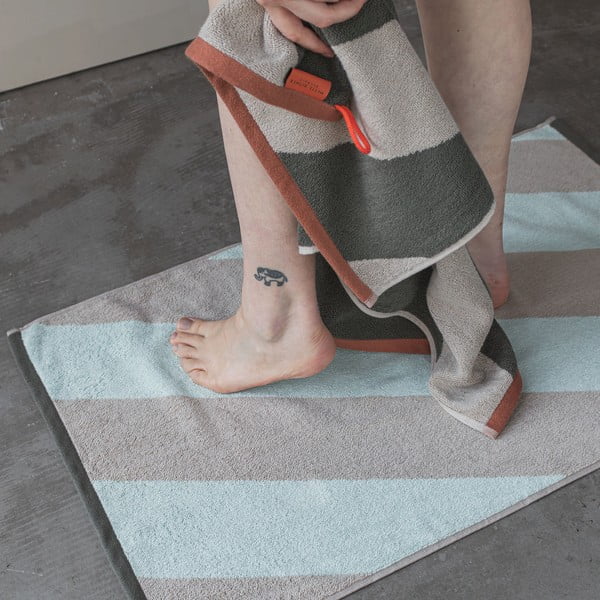 Sinine-hall vannitoavaip 50x80 cm (piparmünt) Diagonal - Mette Ditmer Denmark-image-1