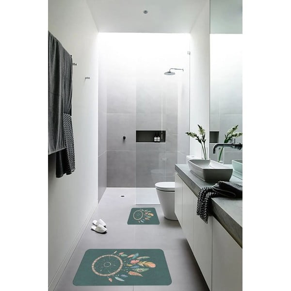 Rohelised vannitoamatid 2 tk komplektis 60x100 cm - Mila Home