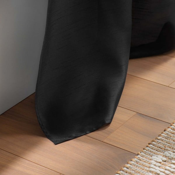 Must mikrosatiinist kardin 140x240 cm Shana - douceur d'intérieur-image-3