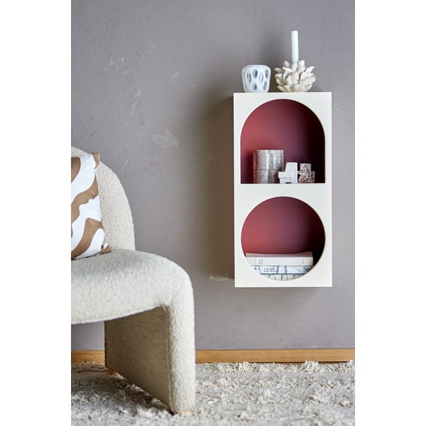Punane/valge seinale kinnitatav raamaturiiul 30x60 cm Graphia - Bloomingville-image-2