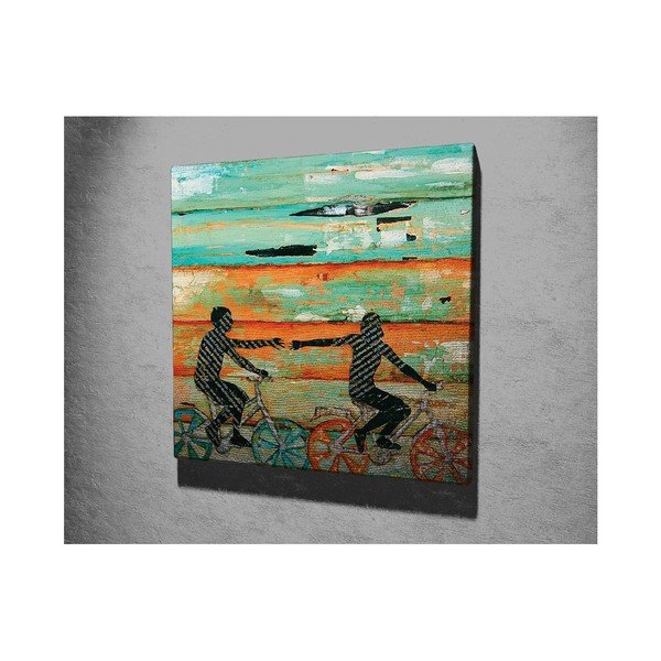 Seinamaal lõuendil Bike Trip, 45 x 45 cm - Wallity-image-2