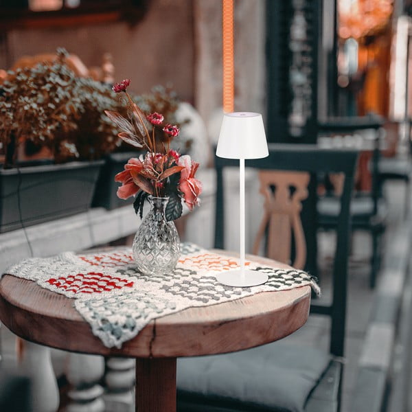 Valge LED lauavalgusti metallist varjuga (kõrgus 36,5 cm) Viletto - Fischer & Honsel-image-2