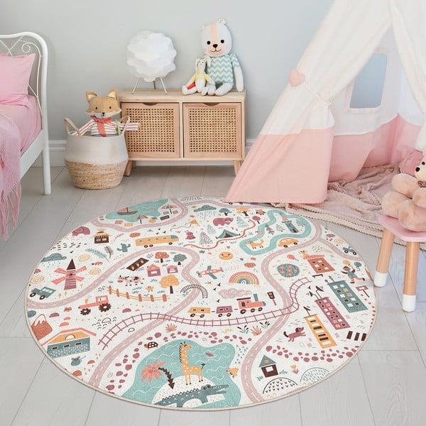 Pestav laste mänguvaip ø100 cm Furry World - Mila Home-image-3