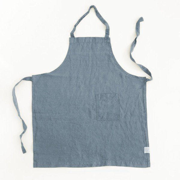 Laste sinine linane materjalist põll Regular, 67 x 57 cm - Linen Tales