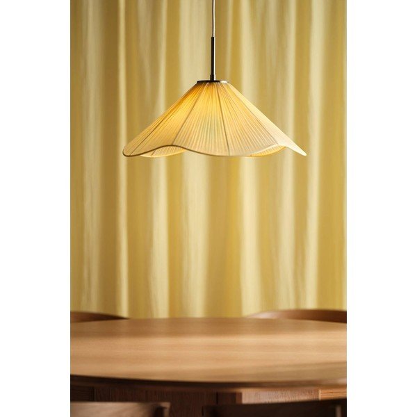 Kollane riidest ripplamp ø 50 cm Lunaria - Jotex-image-1